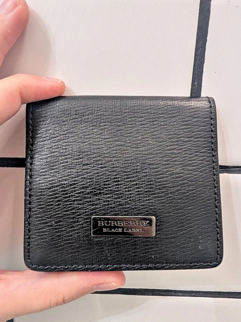 Burberry Black Label Coin Pouch in Black & Burgundy